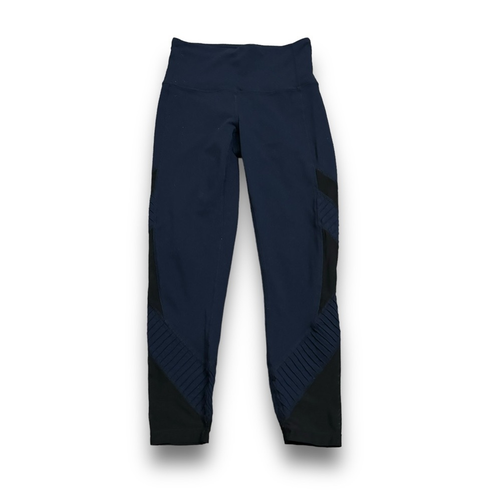 Athleta Women's Active Training Leggings‎ Black Mesh Panel XXS 21 x 21